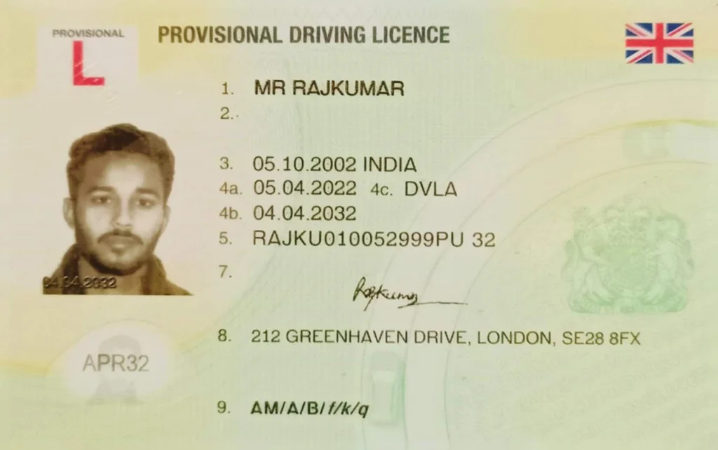 UK Driving Licence,registering car at new address